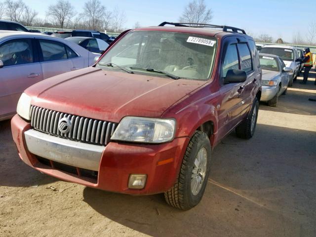 4M2CU56115DJ04747 - 2005 MERCURY MARINER RED photo 2