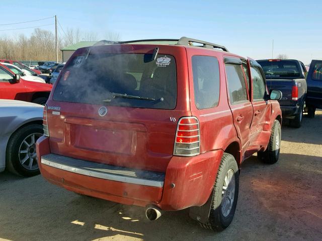 4M2CU56115DJ04747 - 2005 MERCURY MARINER RED photo 4