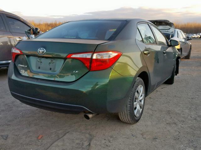 5YFBURHE7EP015562 - 2014 TOYOTA COROLLA L GREEN photo 4