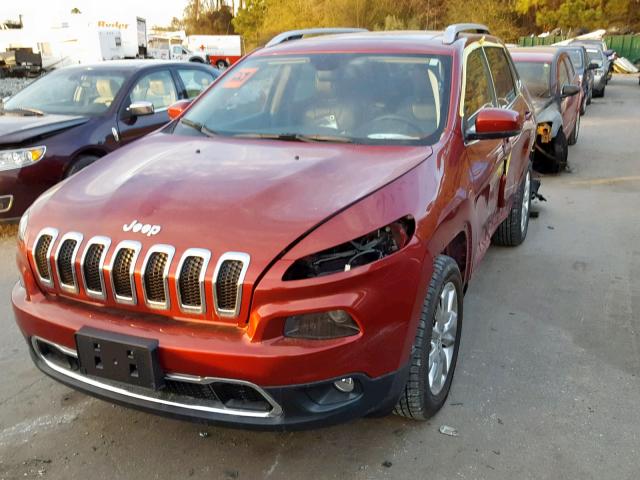 1C4PJMDS1GW321471 - 2016 JEEP CHEROKEE L RED photo 2