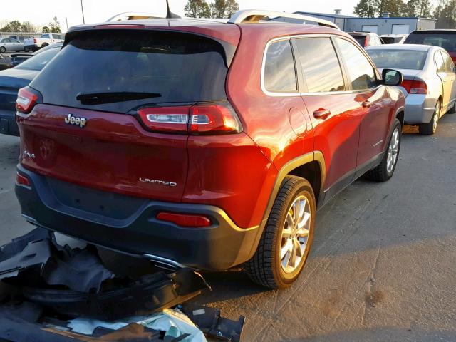 1C4PJMDS1GW321471 - 2016 JEEP CHEROKEE L RED photo 4