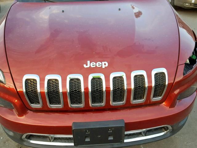 1C4PJMDS1GW321471 - 2016 JEEP CHEROKEE L RED photo 7