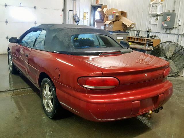 3C3EL45H0YT261098 - 2000 CHRYSLER SEBRING JX MAROON photo 3