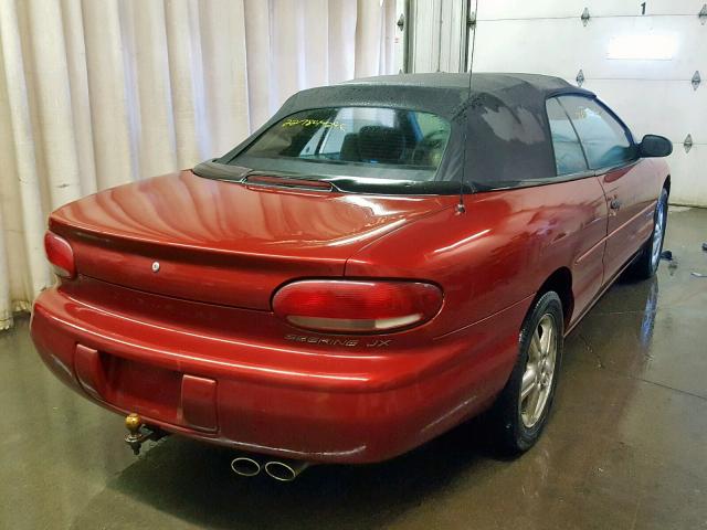 3C3EL45H0YT261098 - 2000 CHRYSLER SEBRING JX MAROON photo 4