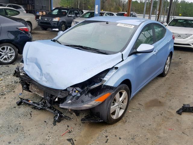 KMHDH4AE9DU778528 - 2013 HYUNDAI ELANTRA GL 蓝色 照片 2