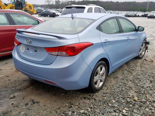 KMHDH4AE9DU778528 - 2013 HYUNDAI ELANTRA GL 蓝色 照片 4