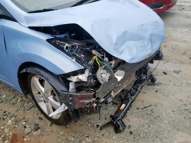 KMHDH4AE9DU778528 - 2013 HYUNDAI ELANTRA GL 蓝色 照片 9