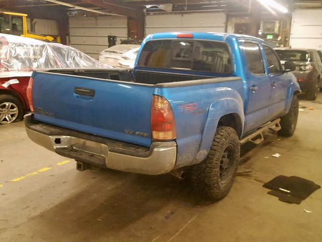 5TELU42N46Z280029 - 2006 TOYOTA TACOMA DOU BLUE photo 4