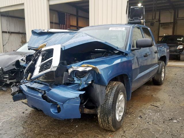 1D7HW48N76S535323 - 2006 DODGE DAKOTA QUA BLUE photo 2