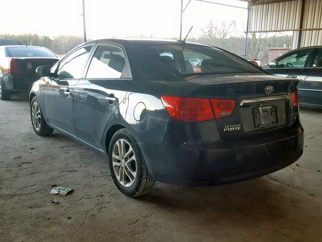 KNAFU4A27B5333563 - 2011 KIA FORTE EX BLACK photo 3