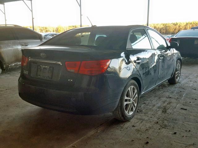 KNAFU4A27B5333563 - 2011 KIA FORTE EX BLACK photo 4