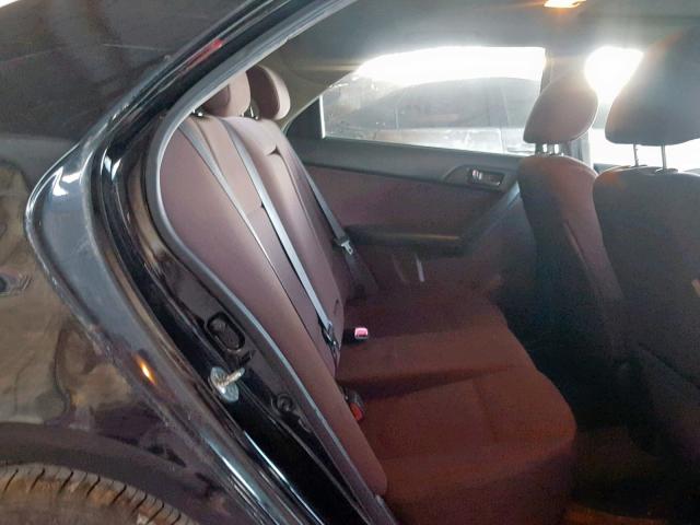 KNAFU4A27B5333563 - 2011 KIA FORTE EX BLACK photo 6