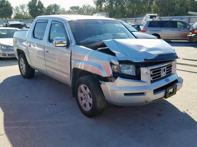 2HJYK16497H507980 - 2007 HONDA RIDGELINE SILVER photo 1