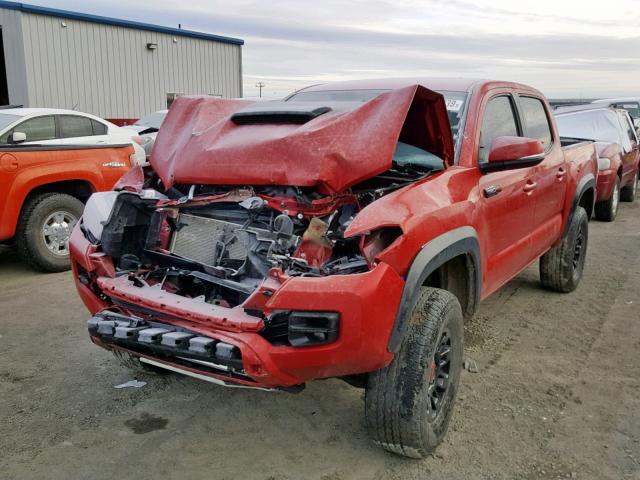 5TFCZ5AN3HX064711 - 2017 TOYOTA TACOMA DOU RED photo 2