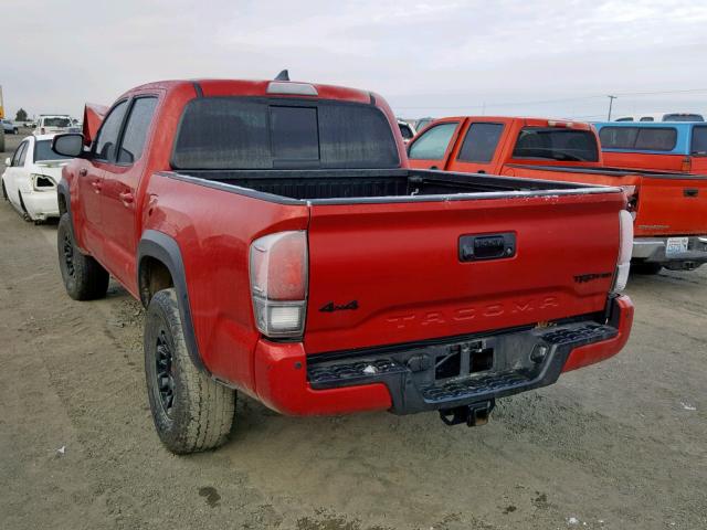 5TFCZ5AN3HX064711 - 2017 TOYOTA TACOMA DOU RED photo 3