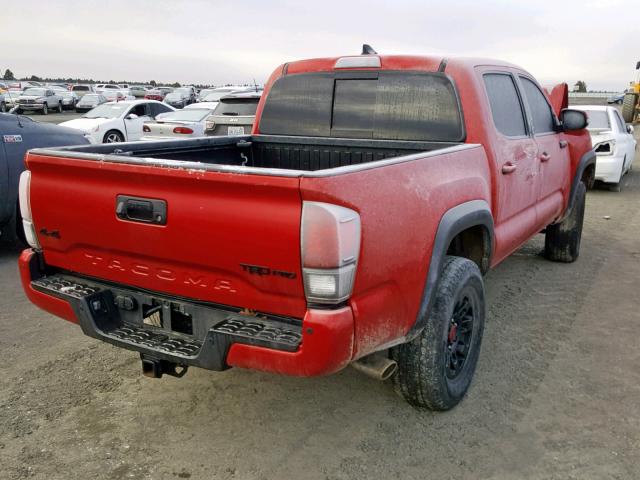 5TFCZ5AN3HX064711 - 2017 TOYOTA TACOMA DOU RED photo 4