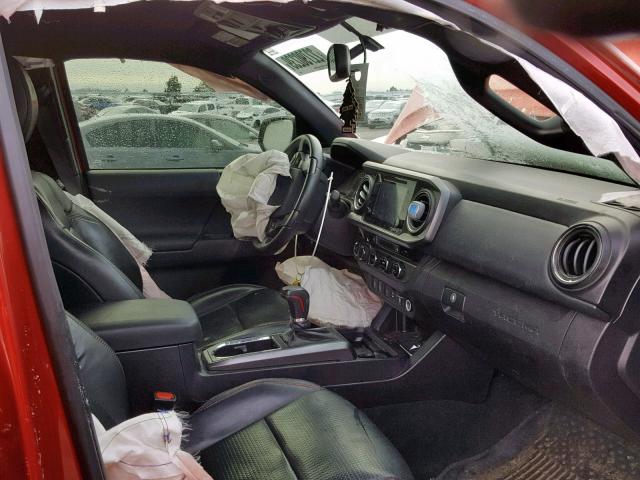 5TFCZ5AN3HX064711 - 2017 TOYOTA TACOMA DOU RED photo 5