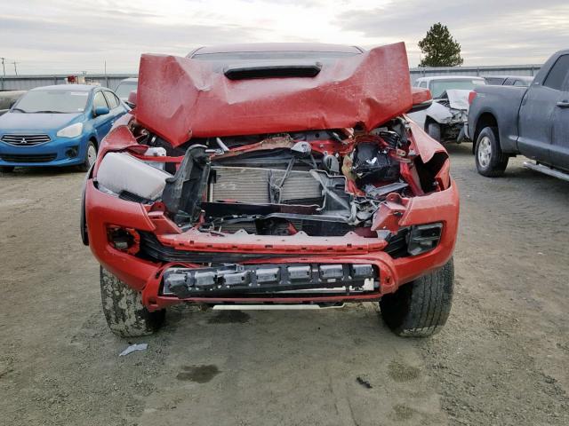 5TFCZ5AN3HX064711 - 2017 TOYOTA TACOMA DOU RED photo 9