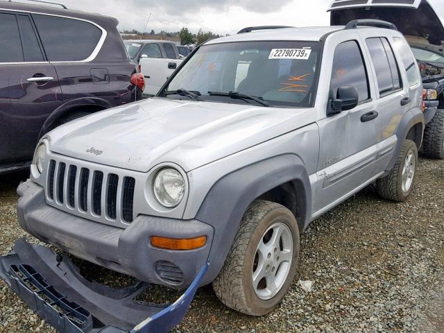 1J4GL48K04W214874 - 2004 JEEP LIBERTY SP Gümüş foto 2