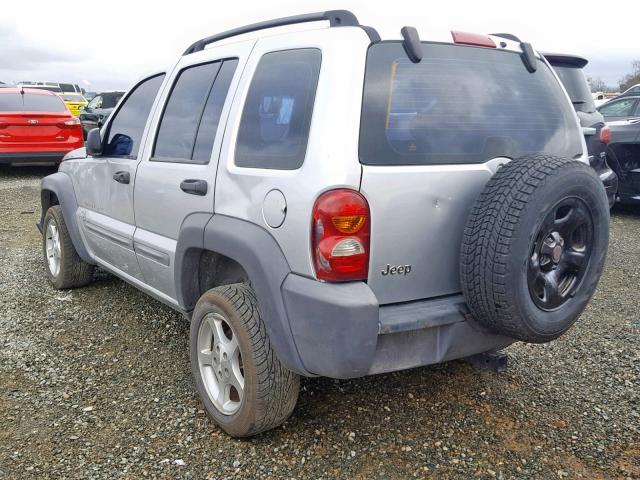 1J4GL48K04W214874 - 2004 JEEP LIBERTY SP SILVER photo 3