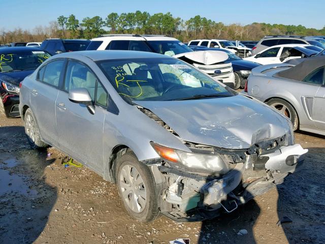 2HGFB2F57CH566659 - 2012 HONDA CIVIC LX SILVER photo 1