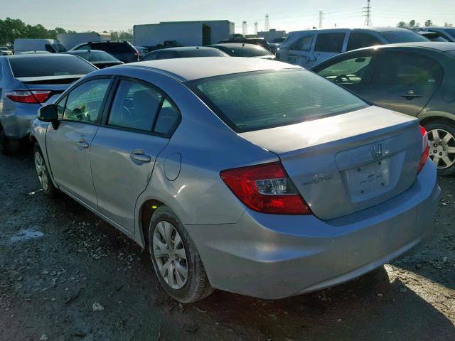 2HGFB2F57CH566659 - 2012 HONDA CIVIC LX SILVER photo 3