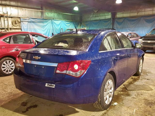 1G1PC5SH1C7174752 - 2012 CHEVROLET CRUZE LS BLUE photo 4