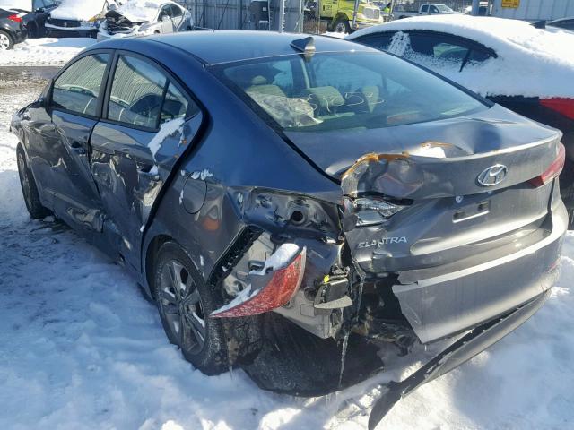 5NPD84LF1JH314925 - 2018 HYUNDAI ELANTRA SE GRAY photo 3