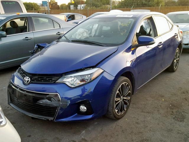 5YFBURHE1FP310156 - 2015 TOYOTA COROLLA L BLUE photo 2