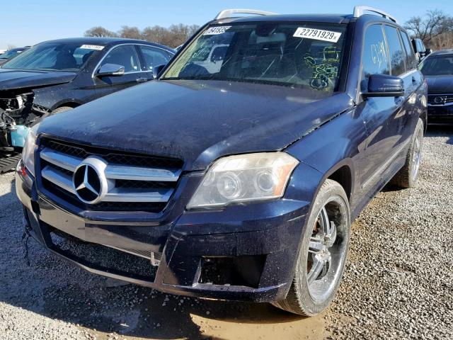 WDCGG5GB7BF652509 - 2011 MERCEDES-BENZ GLK 350 BLUE photo 2