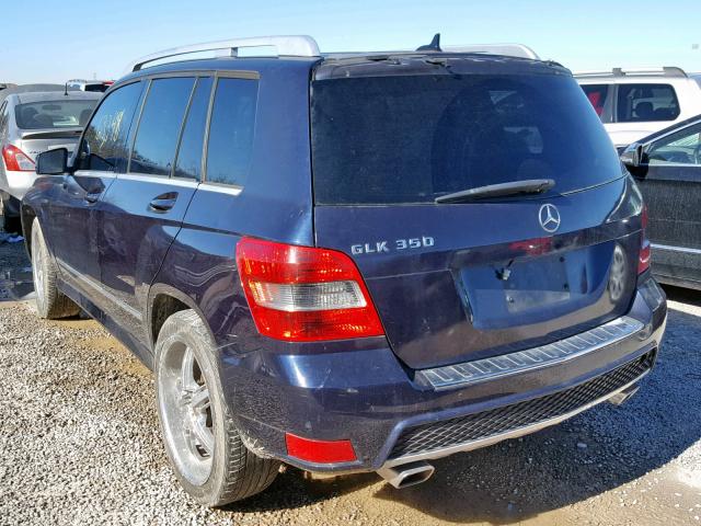 WDCGG5GB7BF652509 - 2011 MERCEDES-BENZ GLK 350 BLUE photo 3