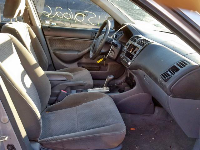 1HGES16325L008146 - 2005 HONDA CIVIC DX V SILVER photo 5