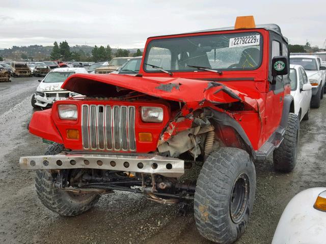 2J4FY19E2KJ154282 - 1989 JEEP WRANGLER / RED photo 2