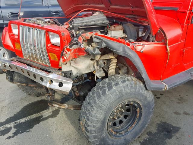 2J4FY19E2KJ154282 - 1989 JEEP WRANGLER / RED photo 9