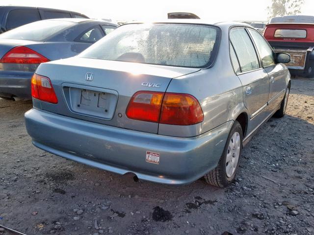 2HGEJ6610YH571700 - 2000 HONDA CIVIC BASE BLUE photo 4