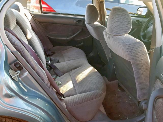 2HGEJ6610YH571700 - 2000 HONDA CIVIC BASE BLUE photo 6