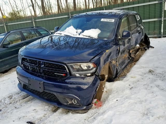 1C4RDJDG2HC766556 - 2017 DODGE DURANGO GT BLUE photo 2