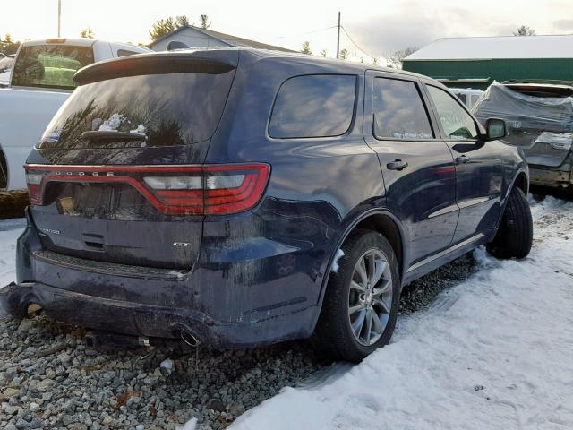 1C4RDJDG2HC766556 - 2017 DODGE DURANGO GT BLUE photo 4