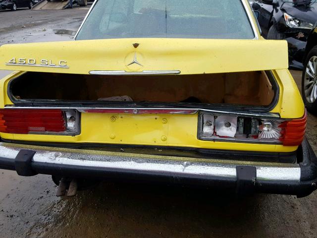 10702412029143 - 1980 MERCEDES-BENZ 450 SLC YELLOW photo 9