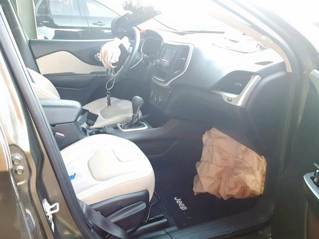 1C4PJLAB5GW158807 - 2016 JEEP CHEROKEE S მწვანე ფოტო 5