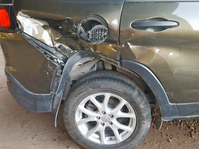 1C4PJLAB5GW158807 - 2016 JEEP CHEROKEE S მწვანე ფოტო 9