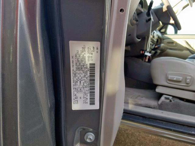 5TDBT48A04S233125 - 2004 TOYOTA SEQUOIA LI GRAY photo 10