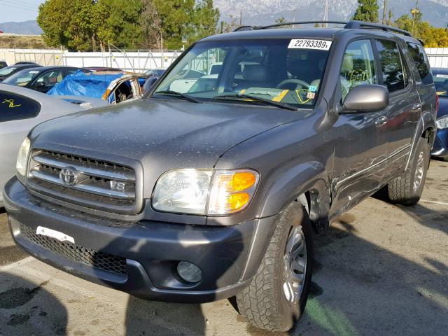 5TDBT48A04S233125 - 2004 TOYOTA SEQUOIA LI GRAY photo 2