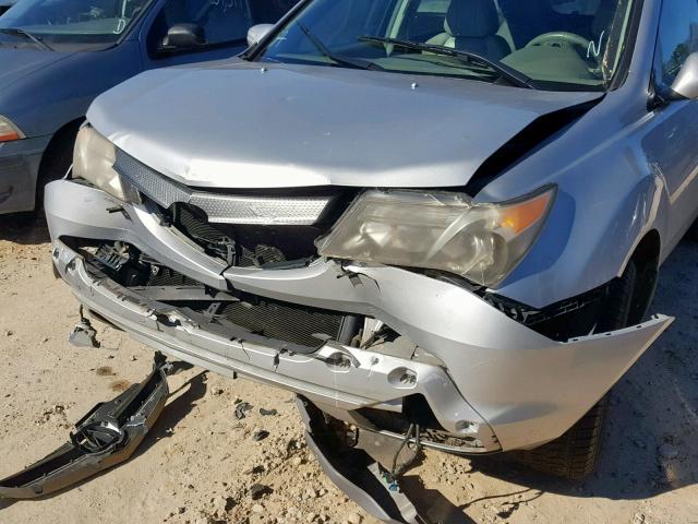 2HNYD28257H504410 - 2007 ACURA MDX SILVER photo 9