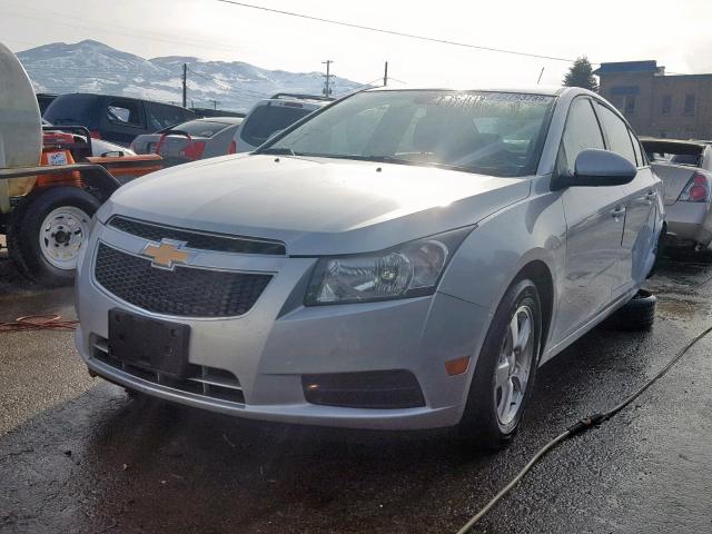 1G1PK5SB3D7117906 - 2013 CHEVROLET CRUZE LT SILVER photo 2