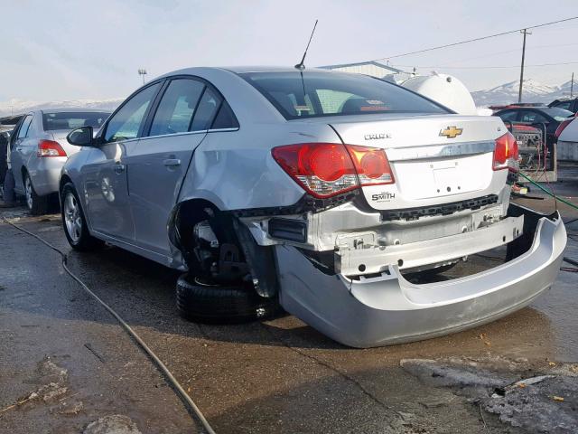 1G1PK5SB3D7117906 - 2013 CHEVROLET CRUZE LT SILVER photo 3