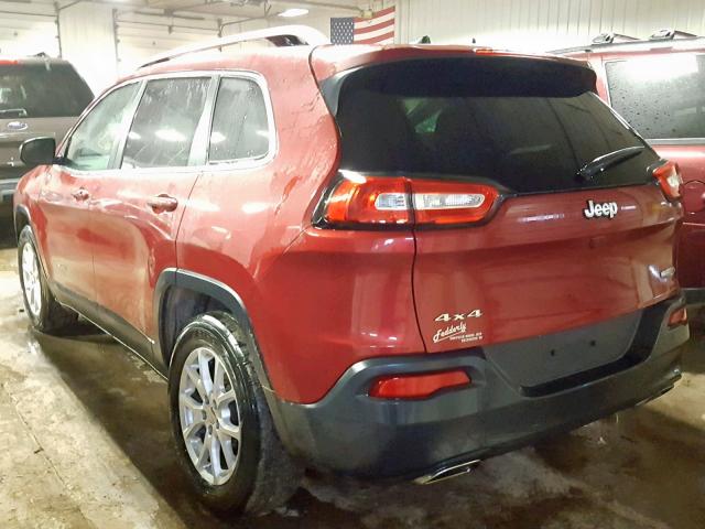 1C4PJMCS6HW601275 - 2017 JEEP CHEROKEE L BURGUNDY photo 3