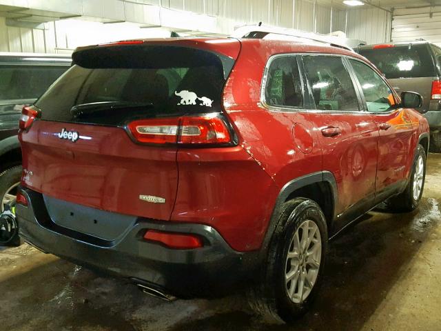 1C4PJMCS6HW601275 - 2017 JEEP CHEROKEE L BURGUNDY photo 4