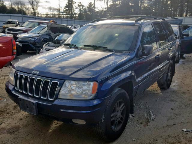 1J4GW58N21C545797 - 2001 JEEP GRAND CHER BLUE photo 2