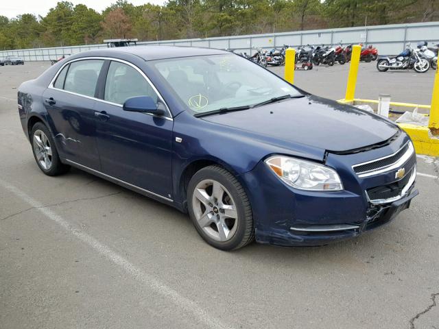 1G1ZH57B284195312 - 2008 CHEVROLET MALIBU 1LT BLUE photo 1